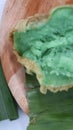 green serabi solo cake - ok Royalty Free Stock Photo