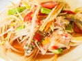 Green papaya salad with crab Royalty Free Stock Photo