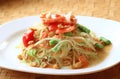 Green papaya salad thai cuisine Royalty Free Stock Photo