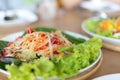 Green papaya salad Thai cuisine spicy delicious ,Papaya salad. Traditional spicy Thai food