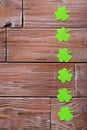 Green paper clover leafs