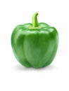 Green Paprika Bell Peppers Illustration isolated on white Royalty Free Stock Photo