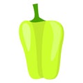 Green paprika icon, flat style