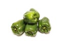 Green paprikas isolated on a white background Royalty Free Stock Photo