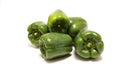 Green paprikas isolated on a white background Royalty Free Stock Photo