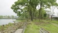 Green park in Pokhara, Nepal.