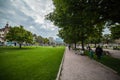 Green park in Stuttgart Royalty Free Stock Photo