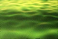 Green particles wavy surface