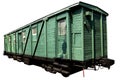 Green passenger train car Royalty Free Stock Photo