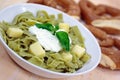 Green Pasta Salad With Curd Cheese And Yogurt