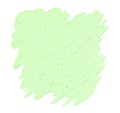 Green pastel watercolor hand-drawn isolated wash stain on white background