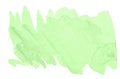 Green pastel watercolor hand-drawn isolated wash stain on white background