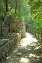 Beautiful green path to the Castle of Arco, Riva del Garda, Italy Royalty Free Stock Photo