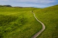 Green path to the sea, Vatersay, Outher Hebrides, Scotland.