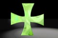 Green pattee cross