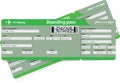 Green pattern of two airline boarding pass tickets Royalty Free Stock Photo