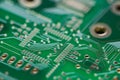 Green PCB (close-up shot) Royalty Free Stock Photo