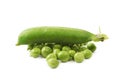 Green pea bean isolated Royalty Free Stock Photo
