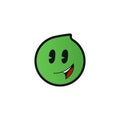 Green pea fun character design. Playful green pea character logo icon vector design.
