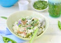 Green pea risotto Royalty Free Stock Photo