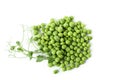 Green pea seeds isolated on white background Royalty Free Stock Photo