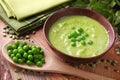 Green pea soup Royalty Free Stock Photo
