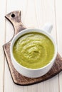 Vegetarian green pea soup Royalty Free Stock Photo