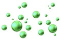 Green pea  vector sphere for eco-friendly sustainable cosmetics packages design Royalty Free Stock Photo