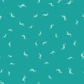 Green Peace dove with olive branch icon isolated seamless pattern on green background. Happy Easter. Vector Illustration Royalty Free Stock Photo