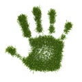 Green Peace Hand 3D
