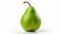 Green pear fruit isolated on white background. Generative AI Royalty Free Stock Photo