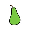 Green pear icon Royalty Free Stock Photo