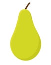 Green pear isolated on white background. Vector illustration. Cut green pear Royalty Free Stock Photo