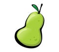 Green pear vector