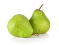 Green pears isolated on white background Royalty Free Stock Photo