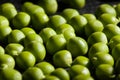 green peas beans on black Royalty Free Stock Photo