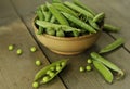 Green peas in a bowl Royalty Free Stock Photo