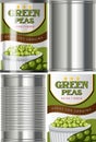 Green peas canned food Royalty Free Stock Photo