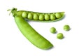 Green peas isolated on white