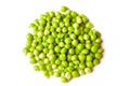 Green peas isolated on white Royalty Free Stock Photo
