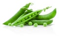 Green peas isolated on white background Royalty Free Stock Photo