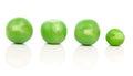 Green peas isolated on white, Royalty Free Stock Photo