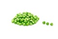 Green peas isolated on a whiteground. Royalty Free Stock Photo