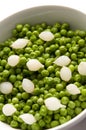 Green peas with pearl onions