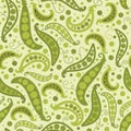 Green peas seamless pattern background