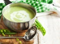 Green peas soup Royalty Free Stock Photo