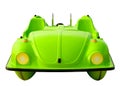 Green pedalo car isolated