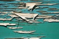Green peeling paint on wall. Royalty Free Stock Photo