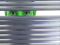 Green peeping Tom Royalty Free Stock Photo