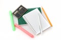 The green pen and notebook Royalty Free Stock Photo